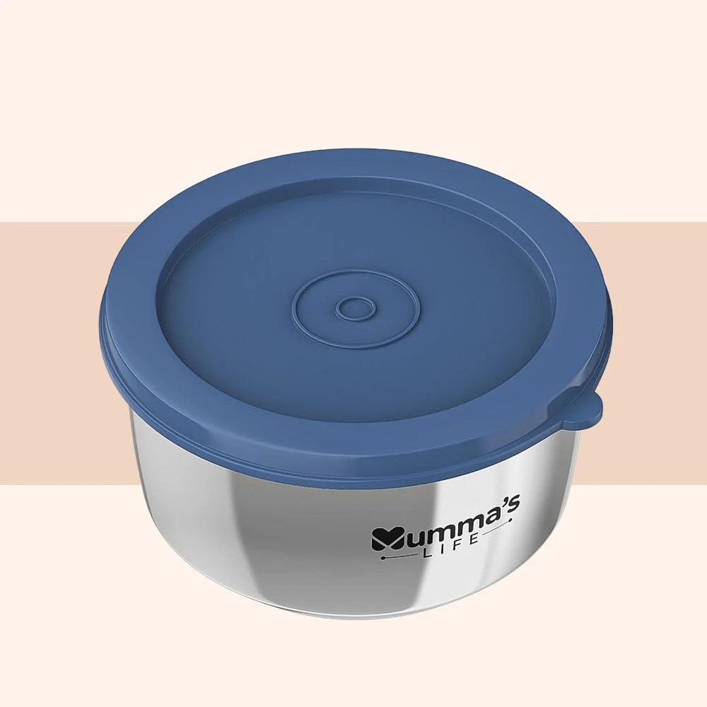 Mummas-LIFE-High Quality Non-Magnetic Stainless Steel Container 330ml Pack of 4 | Food Storage Set